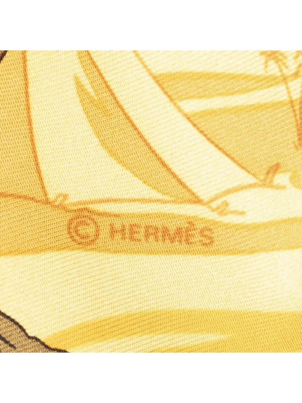 ★SOLD★ Hermes Scarf Red Orange Blue Silk - Picture 4 of 5